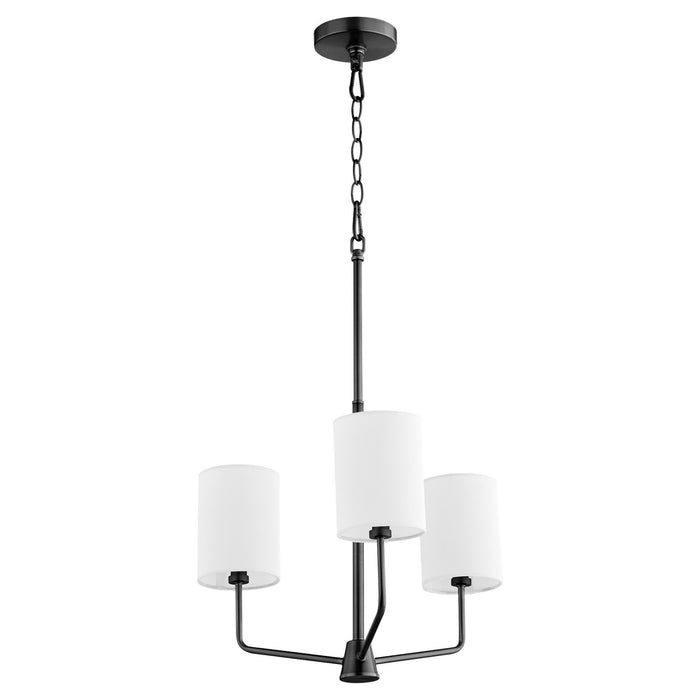 Quorum 657-3-59 Three Light Chandelier, Matte Black