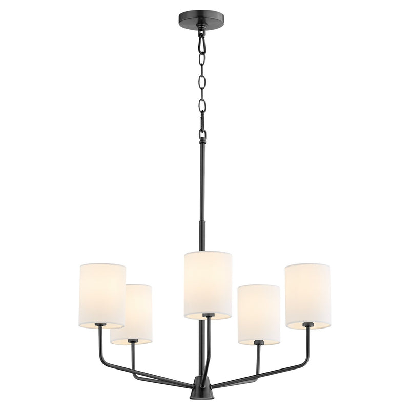 Quorum 657-5-59 Five Light Chandelier, Matte Black