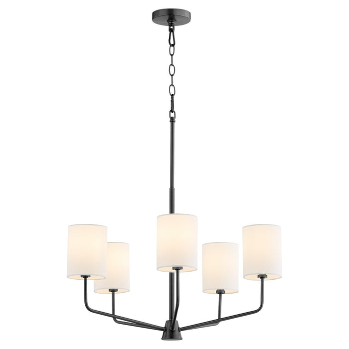 Quorum 657-5-59 Five Light Chandelier, Matte Black