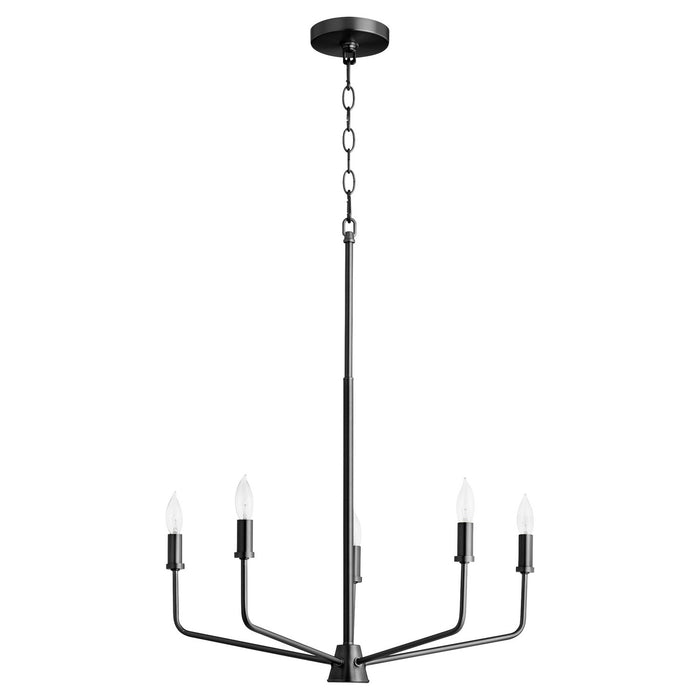 Quorum 657-5-59 Five Light Chandelier, Matte Black