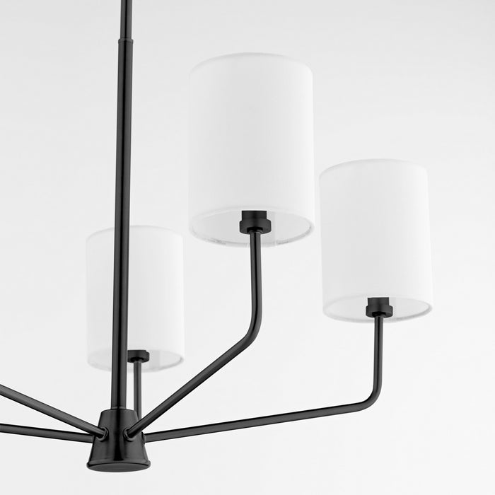 Quorum 657-5-59 Five Light Chandelier, Matte Black