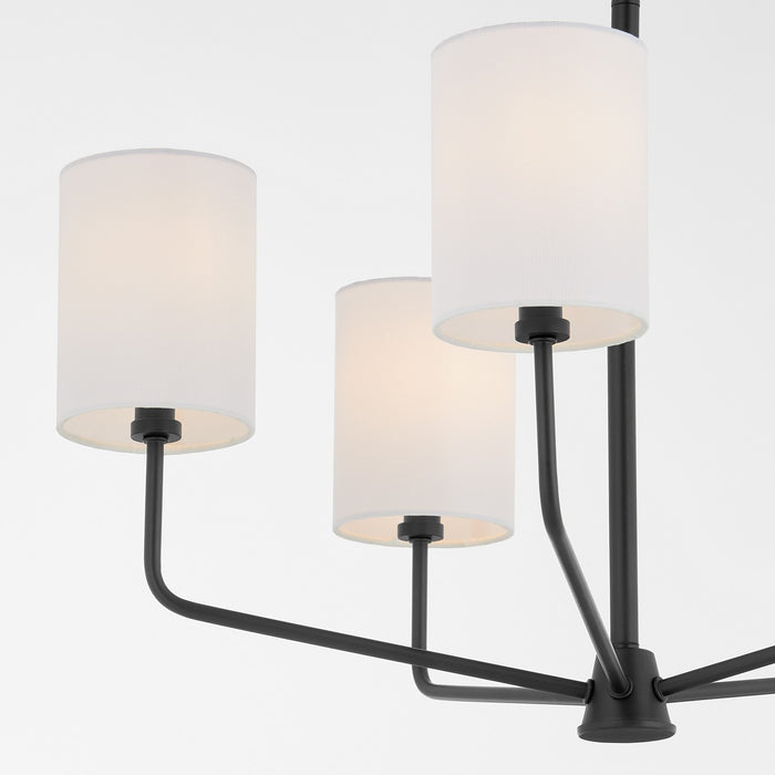 Quorum 657-5-59 Five Light Chandelier, Matte Black