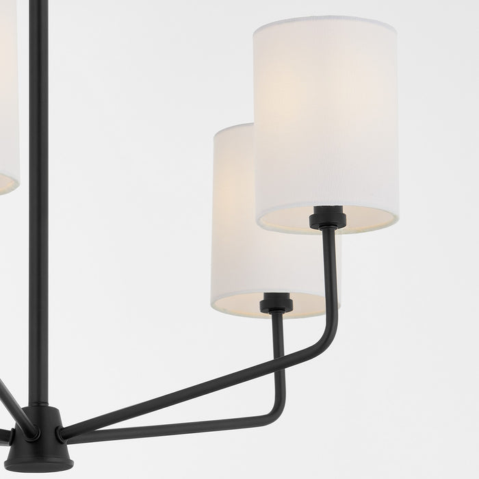 Quorum 657-5-59 Five Light Chandelier, Matte Black
