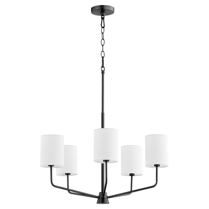 Quorum 657-5-59 Five Light Chandelier, Matte Black