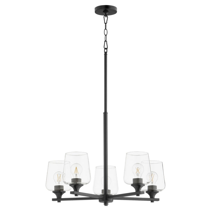 Quorum 658-5-59 Five Light Chandelier, Matte Black