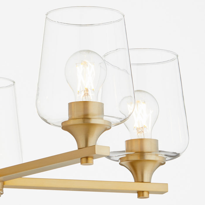 Quorum 658-5-80 Five Light Chandelier, Aged Brass