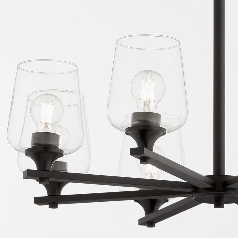 Quorum 658-8-59 Eight Light Chandelier, Matte Black