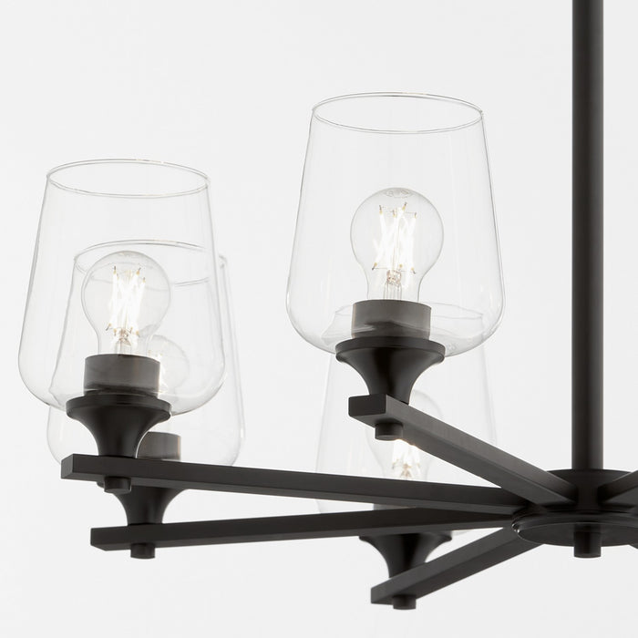 Quorum 658-8-59 Eight Light Chandelier, Matte Black