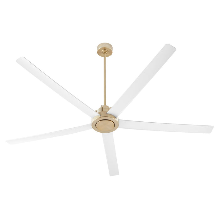 Quorum 80805-808 80"Patio Fan, Aged Brass w/ Studio White