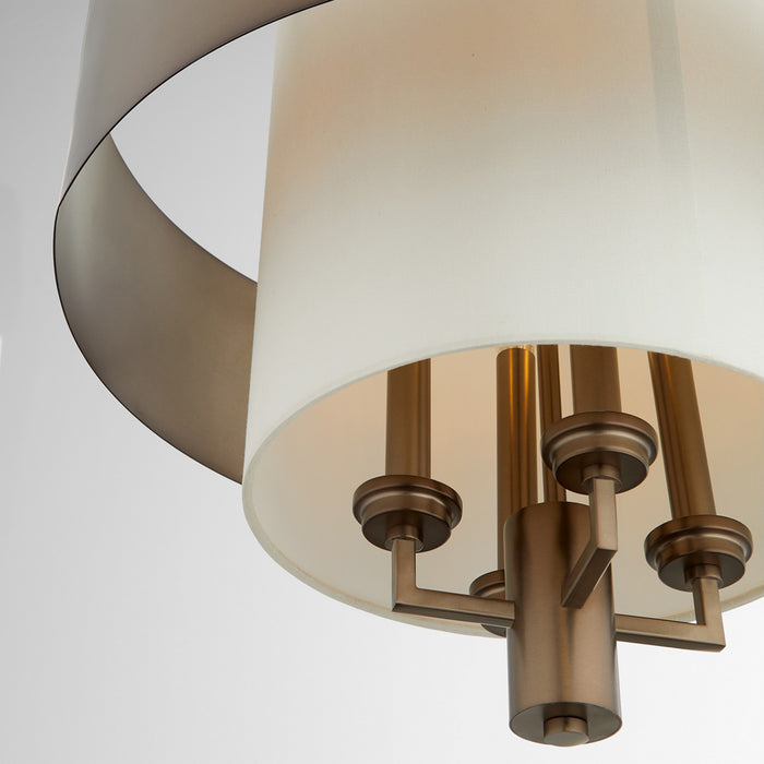 Quorum 872-81 Four Light Pendant, Dark Brass