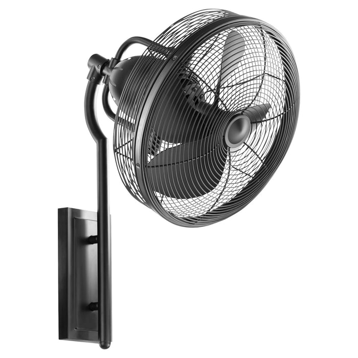 Quorum 92413-59 Wall Fan, Matte Black