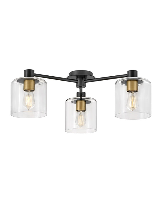 Hinkley 4514BK LED Semi-Flush Mount, Black