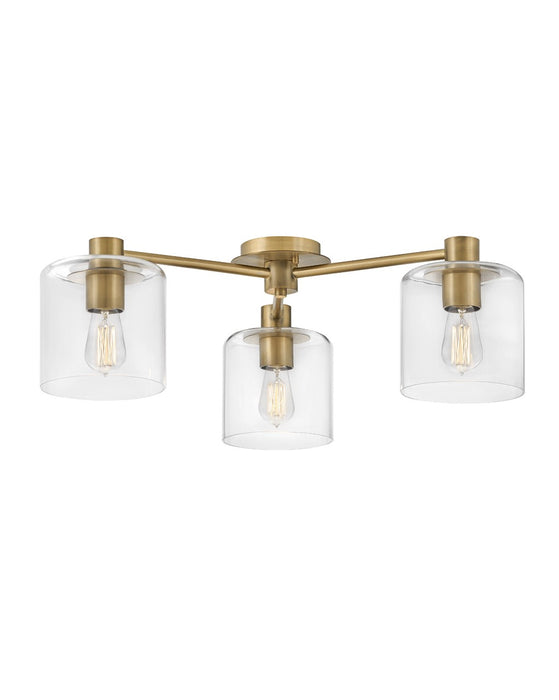 Hinkley 4514HB LED Semi-Flush Mount, Heritage Brass