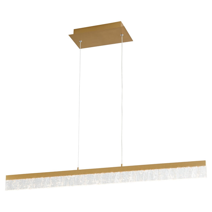 Oxygen 3-421-40 LED Linear Pendant, Aged Brass