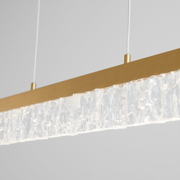 Oxygen 3-421-40 LED Linear Pendant, Aged Brass