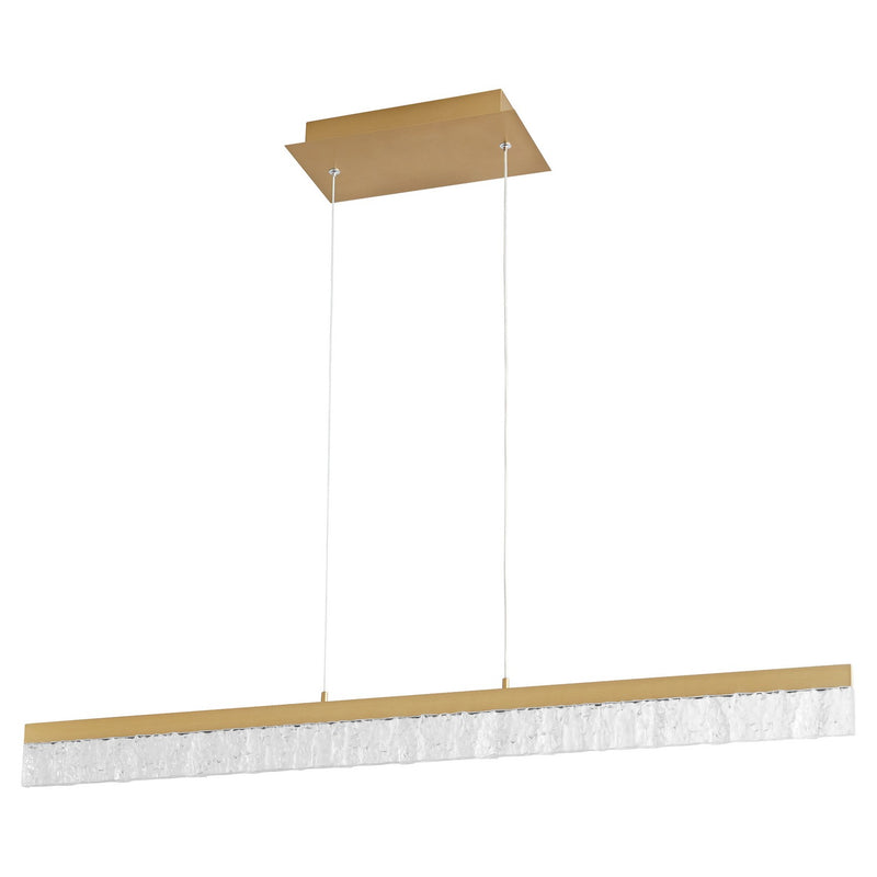 Quorum 3-421-40 LED Linear Pendant, Aged Brass