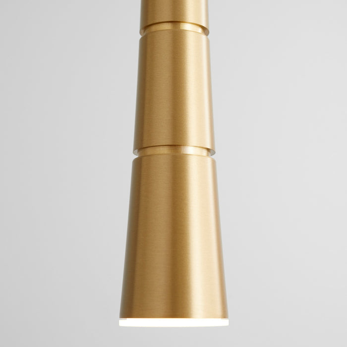 Oxygen 3-6004-40 LED Pendant, Aged Brass