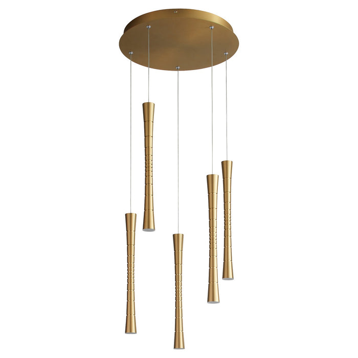 Oxygen 3-6005-40 LED Pendant, Aged Brass