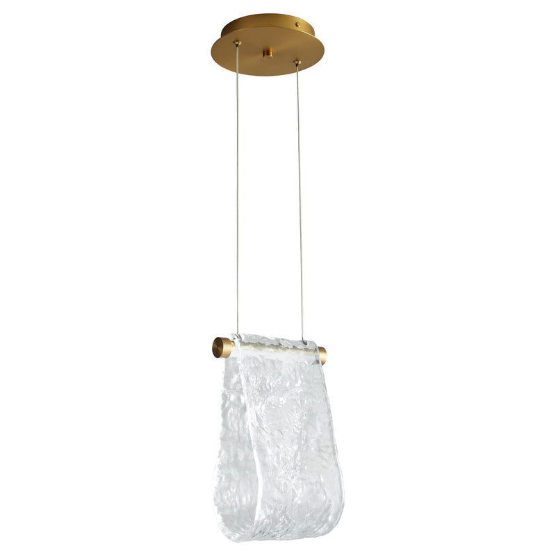 Quorum 3-602-40 LED Pendant, Aged Brass