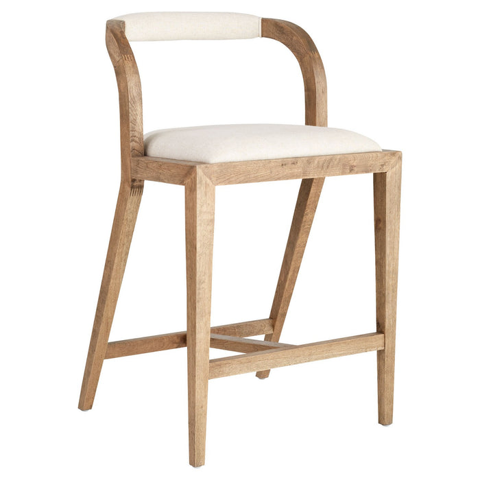 Cyan 11382 Stool, White - Cream