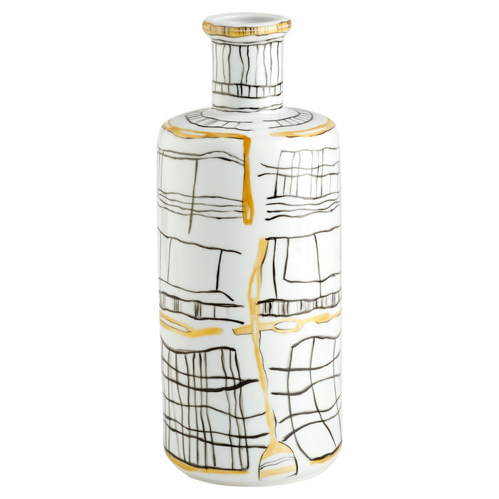 Cyan 11429 Vase, White - Cream