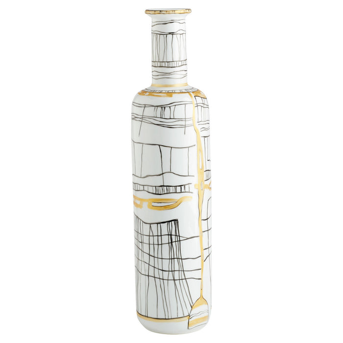 Cyan 11431 Vase, Black And White