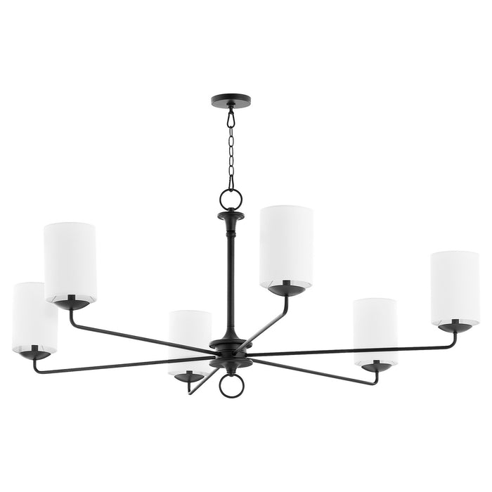 Cyan 11433 Six Light Chandelier, Black