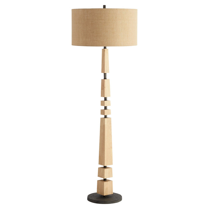 Cyan 11454 One Light Floor Lamp, Tan And Black