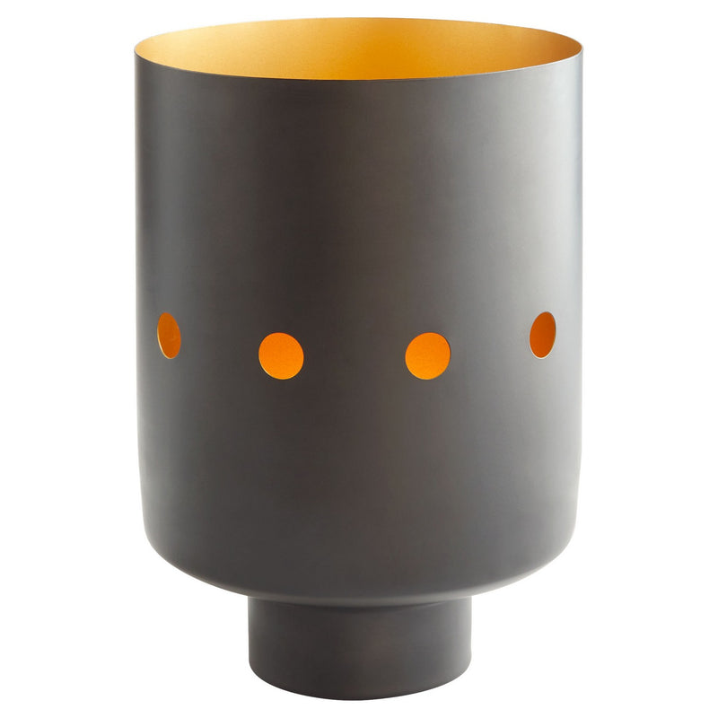 Cyan 11521 Vase, Black And Brass