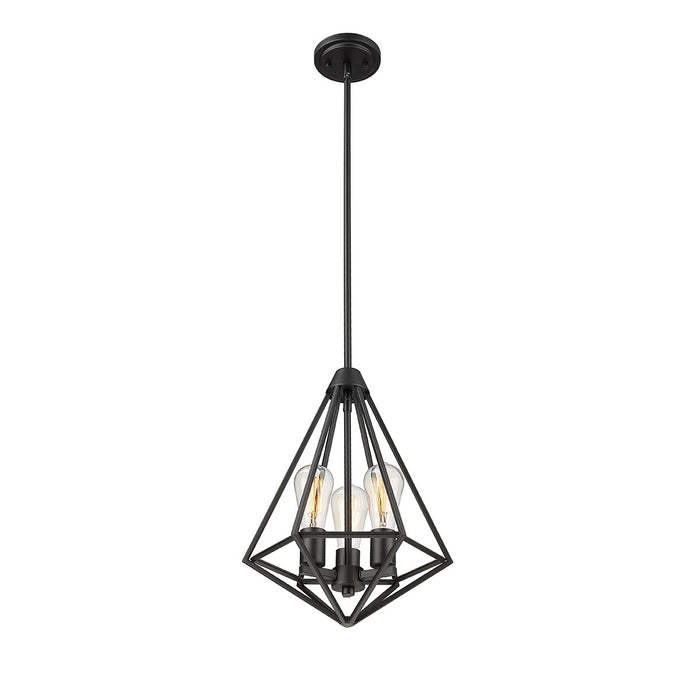 Millennium 2213-MB Three Light Pendant, Matte Black
