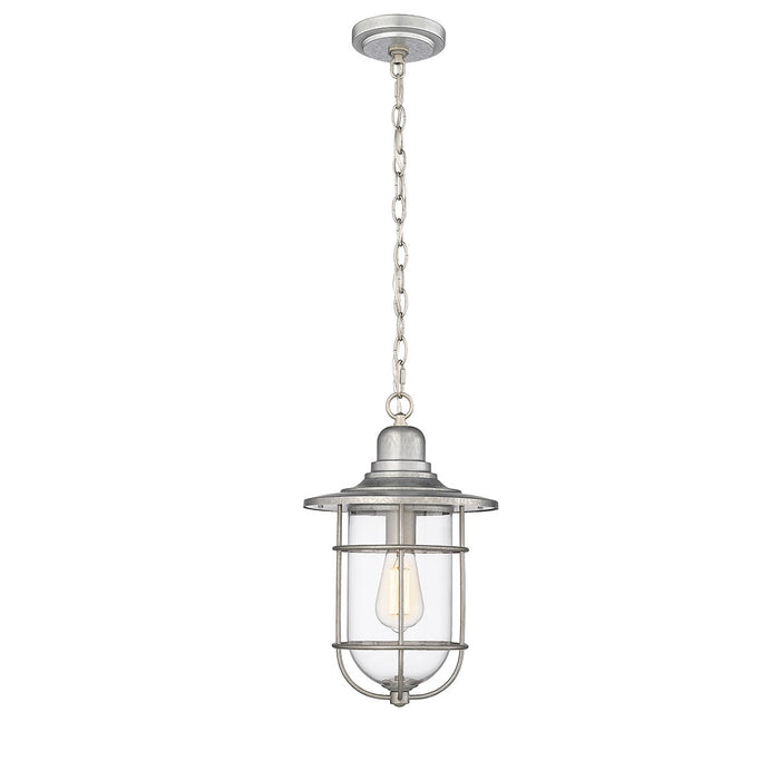 Millennium 2932-GA One Light Outdoor Hanging Lantern, Galvanized
