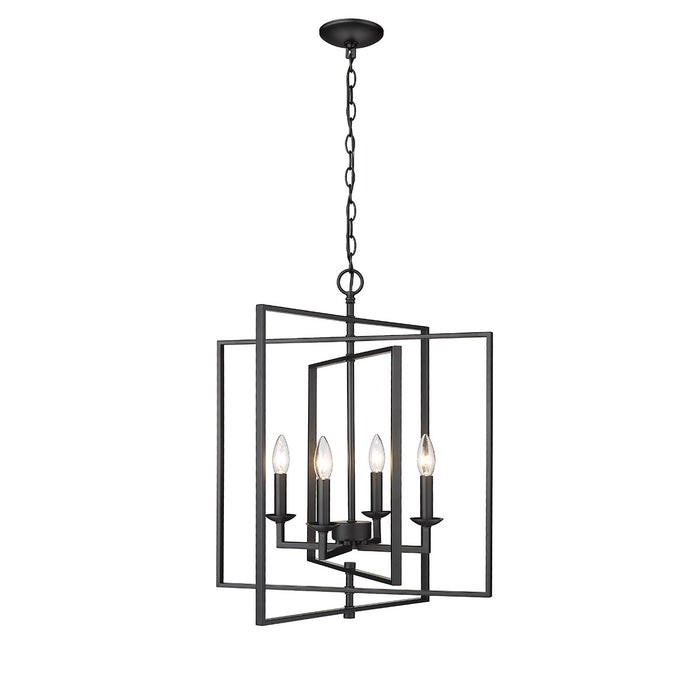 Millennium 3231-MB Four Light Pendant, Matte Black