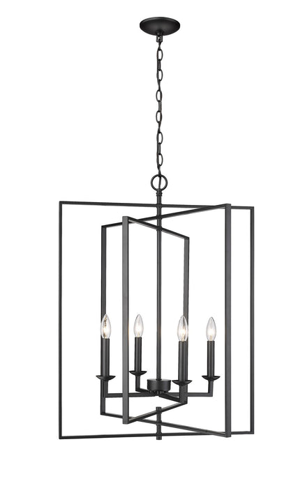 Millennium 3232-MB Four Light Pendant, Matte Black