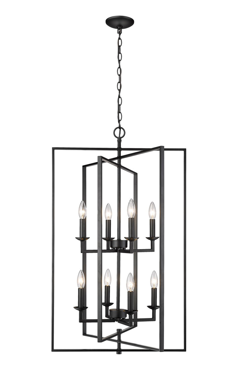Millennium 3248-MB Eight Light Pendant, Matte Black