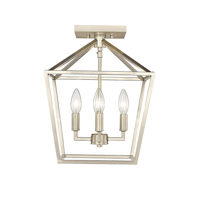 Millennium 3334-MG Four Light Semi Flush Mount, Modern Gold