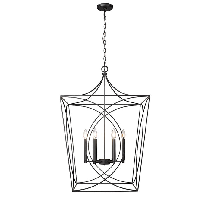 Millennium 4003-MB Six Light Pendant, Matte Black