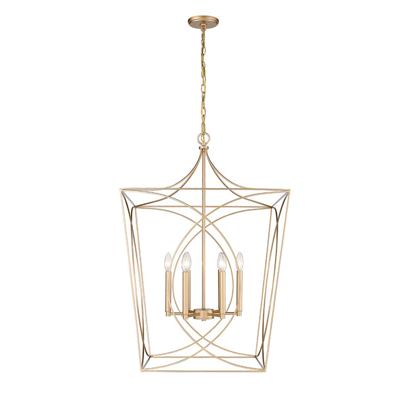 Millennium 4003-PMG Six Light Pendant, Painted Modern Gold
