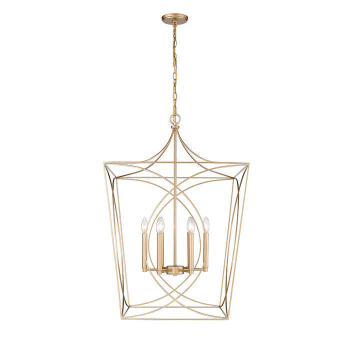 Millennium 4003-PMG Six Light Pendant, Painted Modern Gold