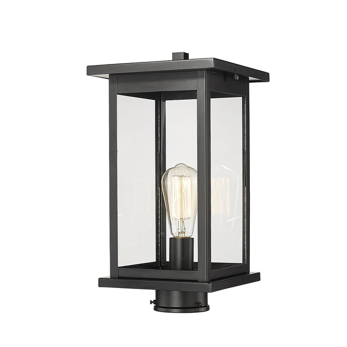 Millennium 4124-PBK One Light Outdoor Post Lantern, Powder Coated Black