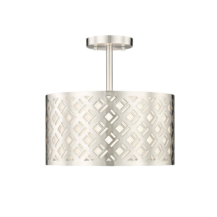 Millennium 4292-BN Two Light Semi Flush Mount, Brushed Nickel