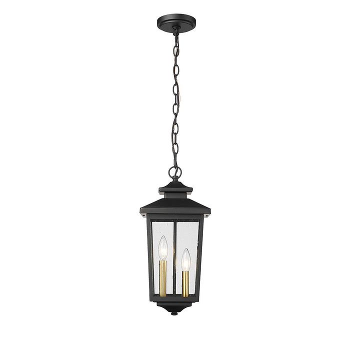 Millennium 4643-PBK Two Light Outdoor Hanging Lantern, Powder Coated Black