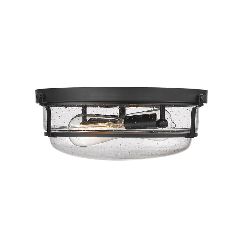 Millennium 4652-MB Two Light Flushmount, Matte Black