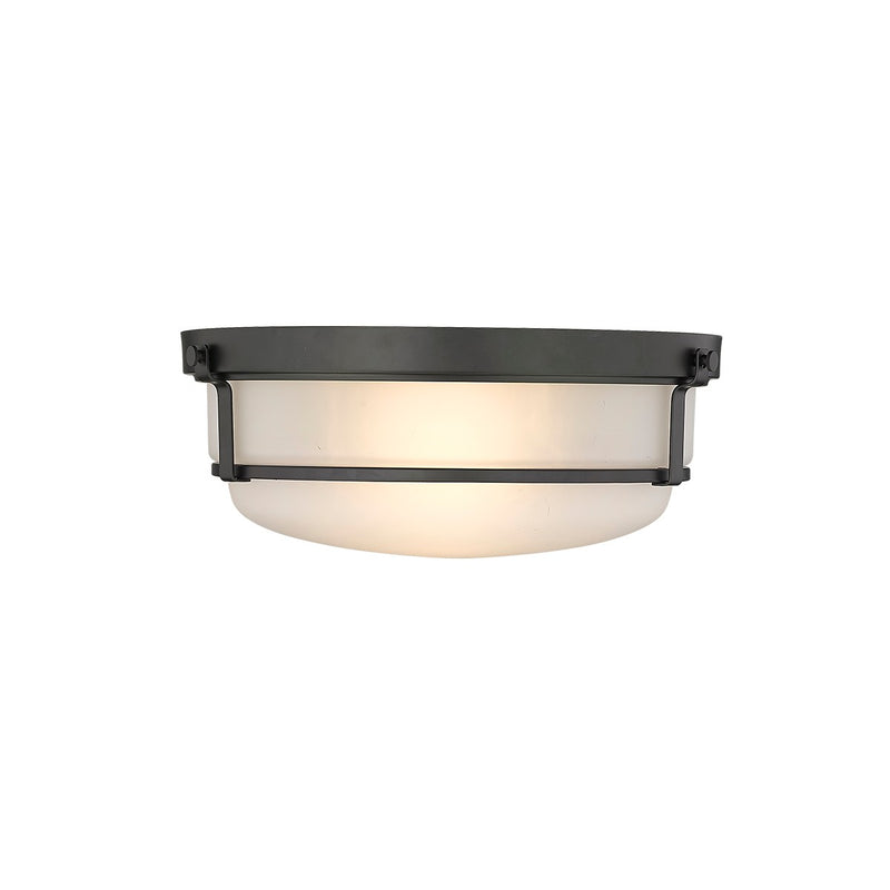 Millennium 4662-MB Two Light Flushmount, Matte Black