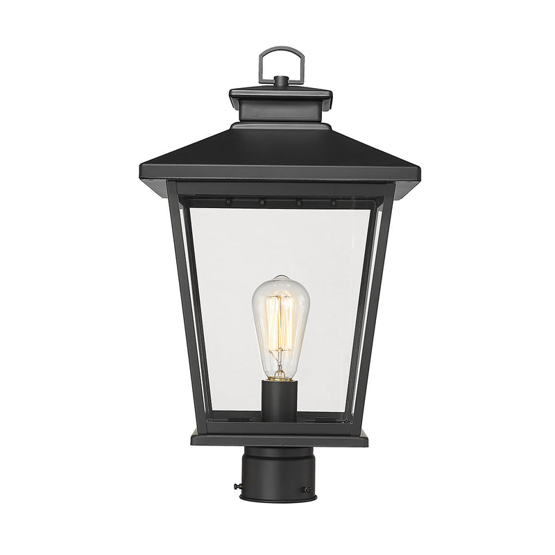 Millennium 4723-PBK One Light Outdoor Post Lantern, Powder Coated Black