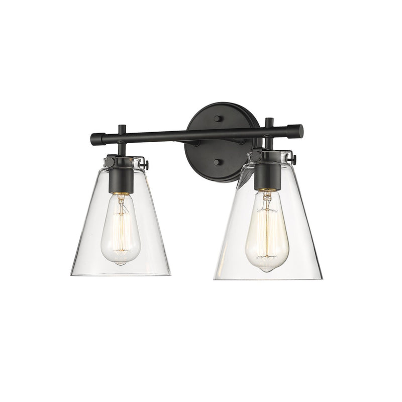 Millennium 8122-MB Two Light Vanity, Matte Black