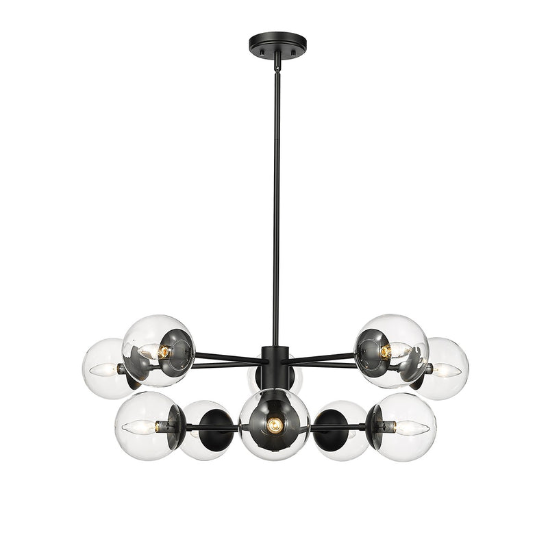 Millennium 8150-MB Ten Light Chandelier, Matte Black