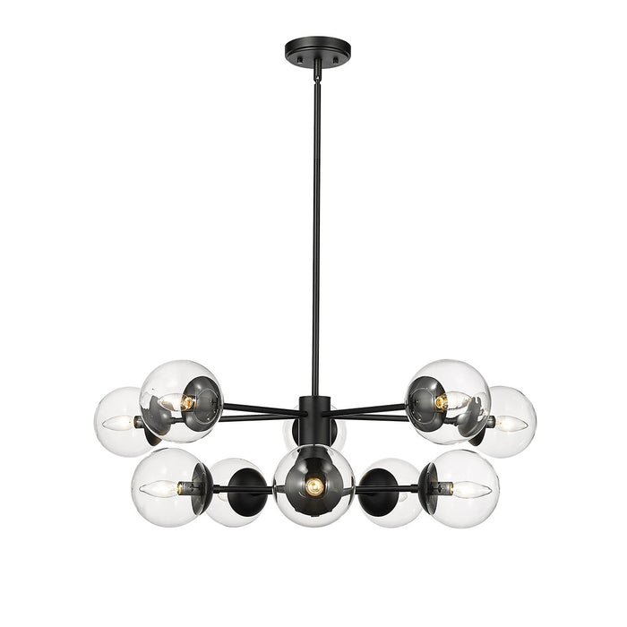 Millennium 8150-MB Ten Light Chandelier, Matte Black