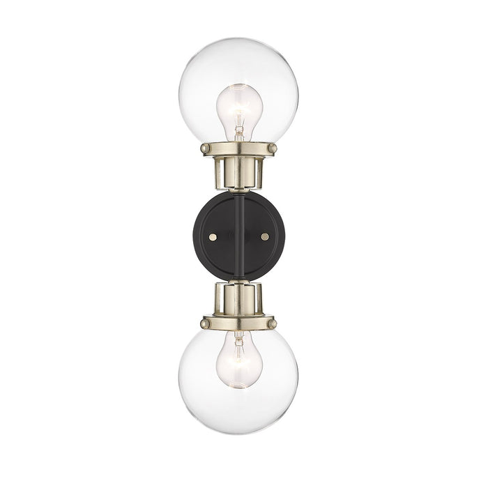 Millennium 9222-MB/MG Two Light Wall Sconce, Matte Black Modern Gold