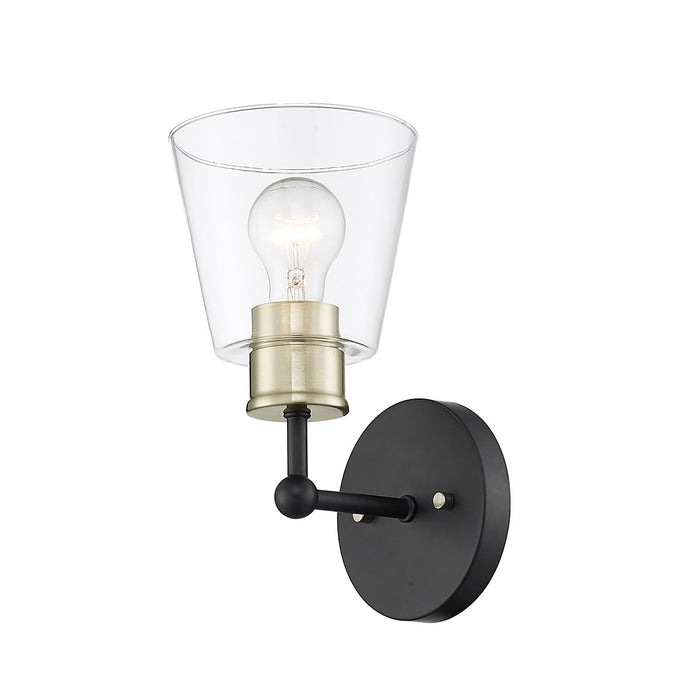 Millennium 9131-MB/MG One Light Wall Sconce, Matte Black Modern Gold