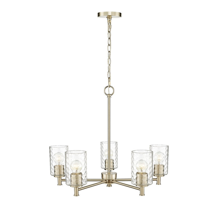 Millennium 9215-MG Five Light Chandelier, Modern Gold